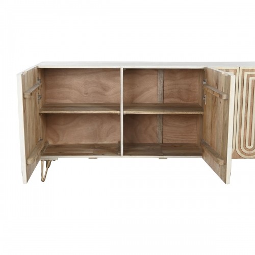 Sideboard DKD Home Decor 160 x 38 x 75 cm Golden Wood White Light brown image 2