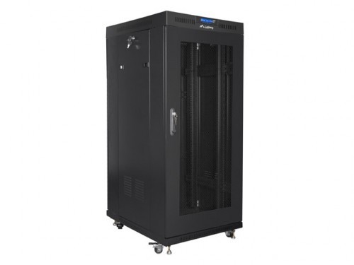 Lanberg Installation cabinet rack 19 27U 600x800 black, perforated door lcd (flat pack) image 2