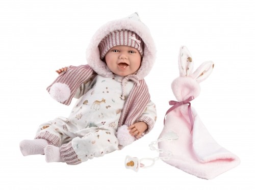 Llorens Кукла младенец Мими 42 см (одеяло, плачет, говорит, с соской, мягкое тело) Испания LL74030 image 2