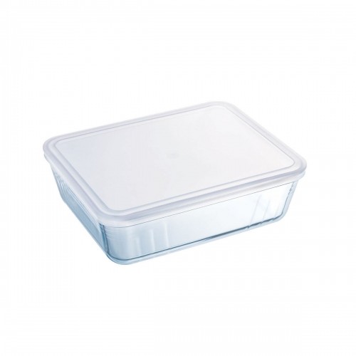 Прямоугольная коробочка для завтрака с крышкой Pyrex Cook & Freeze 25 x 20 cm Прозрачный Силикон Cтекло 2,6 L (6 штук) image 2