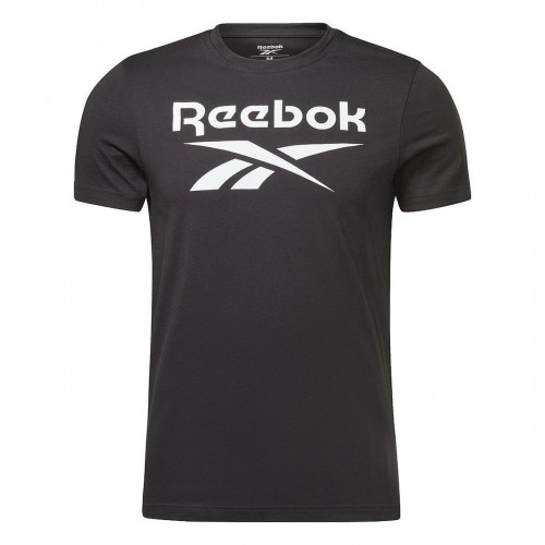 Men’s Short Sleeve T-Shirt Reebok BIG LOGO TEE HD4222 Black image 2