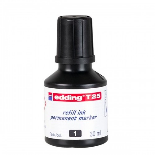 Uzpildīšanas tinte Edding T25 Permanents Melns 30 ml (10 gb.) image 2