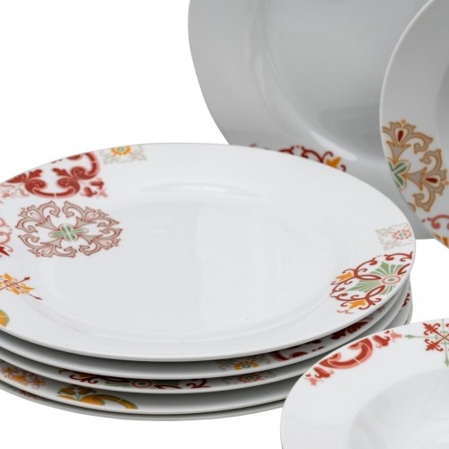 Bigbuy Home Māla trauki 18 Daudzums Porcelāns Bordo 1 cm Sinepes image 2