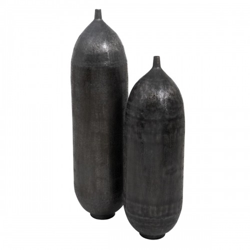 Vase Black 33 x 33 x 120 cm Aluminium image 2