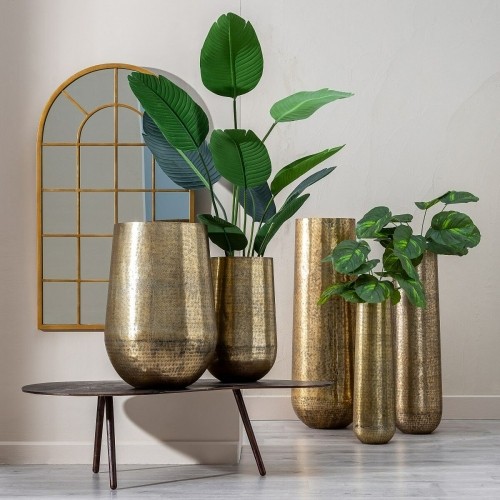 Vase 42 x 42 x 60 cm Golden Aluminium (2 Units) image 2
