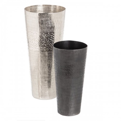 Vase 19 x 19 x 43 cm Metal Silver image 2