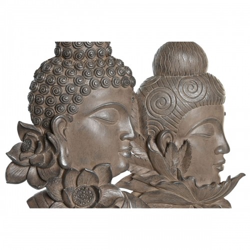 Decorative Figure DKD Home Decor 23 x 8 x 42 cm Black Brown Buddha Oriental (2 Units) image 2