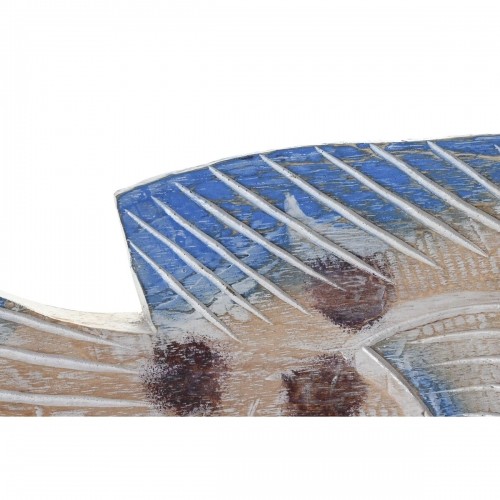 Dekoratīvās figūriņas DKD Home Decor 40 x 5 x 18 cm Dabisks Zils Zivis Vidusjūra image 2