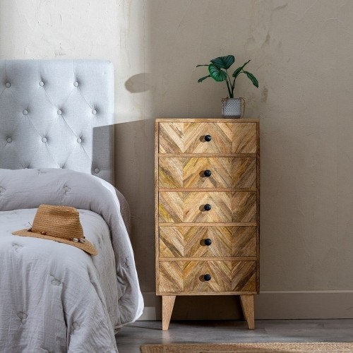 Chest of drawers 46,5 x 33,5 x 95 cm Natural Mango wood image 2