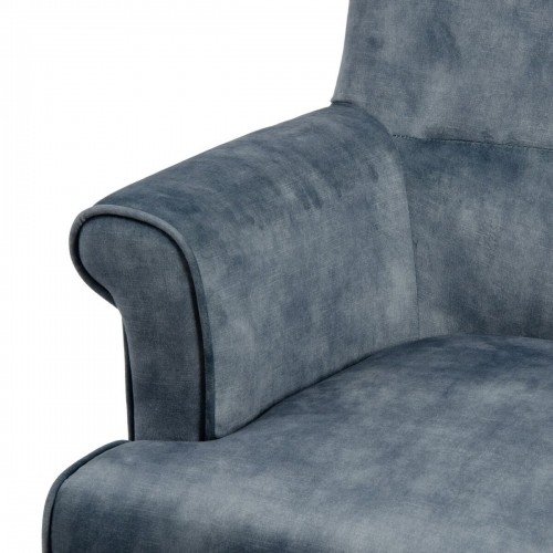 Bigbuy Home atzveltnes krēsls 77 x 64 x 88 cm Sintētiska Auduma Koks Gaiši Zils image 2