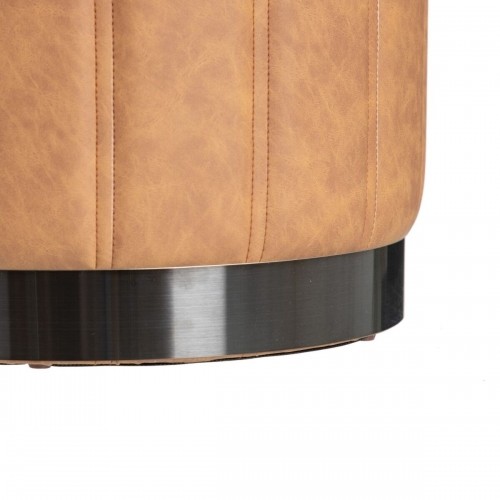 Pouffe Brown Synthetic Leather 38 x 38 x 42 cm DMF image 2