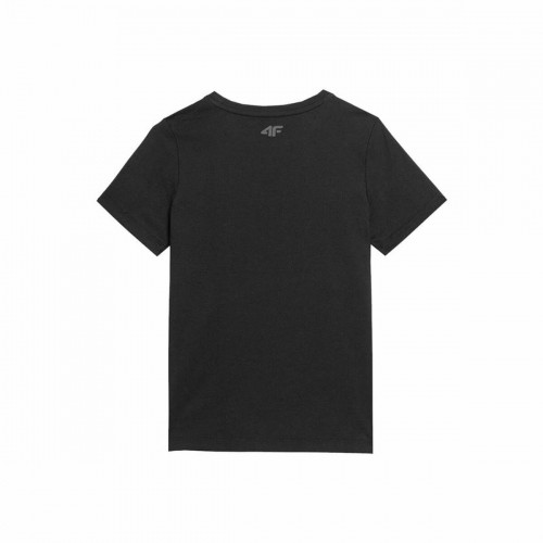 Child's Short Sleeve T-Shirt 4F Melange Black image 2