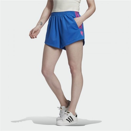 Спортивные женские шорты Adidas Originals Adicolor 3D Trefoil Синий image 2