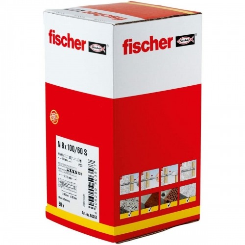 Sienas spraudņi un skrūves Fischer N-S 50357 M8 x 100 mm (50 gb.) image 2