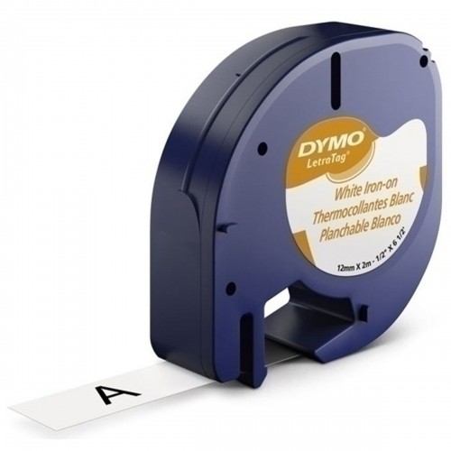 Laminated Tape for Labelling Machines Dymo 18769 12 mm x 2 m Black White Textile (10Units) image 2