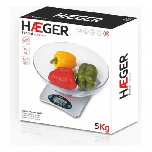 Digital Kitchen Scale Haeger KS-05B.002B 5 kg Black image 2