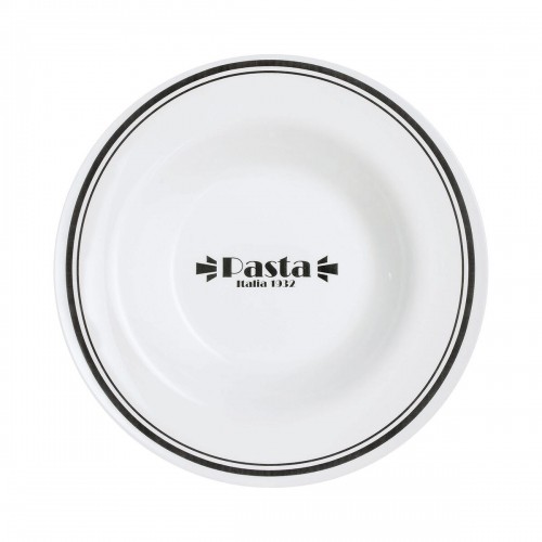 Pasta Dish Luminarc Friends Time Bistro White/Black Glass 28,5 cm (12 Units) image 2
