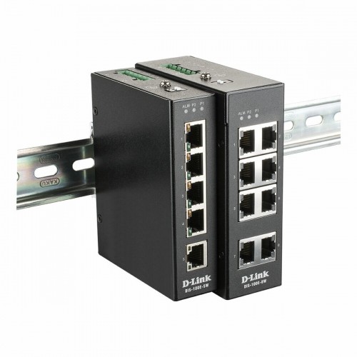 Sienas Skapja Slēdzis D-Link DIS-100E-8W RJ45 x 8 Melns image 2