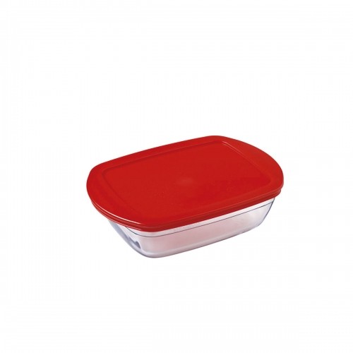 Rectangular Lunchbox with Lid Ô Cuisine Cook & Store Red 1,1 L 23 x 15 x 6,5 cm Silicone Glass (6 Units) image 2