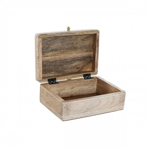 Jewelry box DKD Home Decor 25,5 x 20 x 10,5 cm Natural Mango wood (2 Units) image 2
