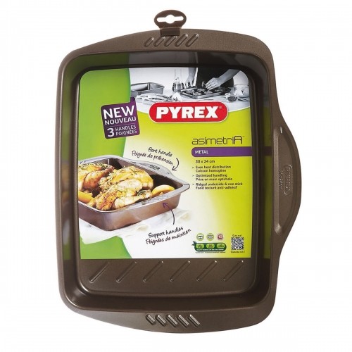 Oven Dish Pyrex Asimetria Rectangular Metal 30 x 24 cm (6 Units) image 2