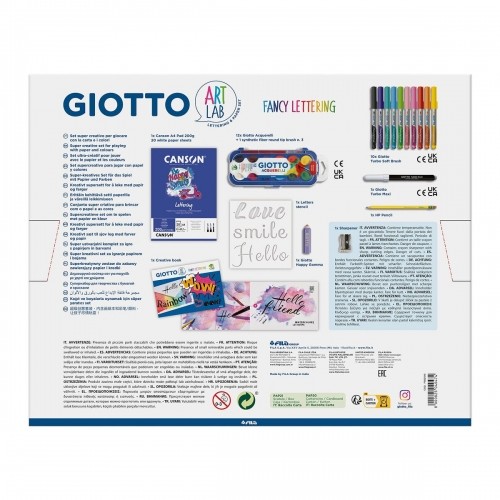 Drawing Set Giotto Art Lab Fancy Lettering 45 Pieces Multicolour image 2
