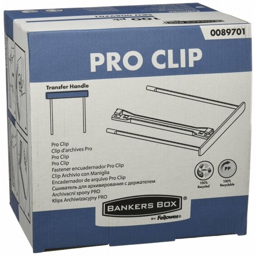 Fastener Fellowes Pro Clip 100 Units White Recycled plastic 10,1 x 9,2 x 0,9 cm image 2