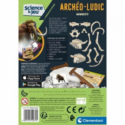 Science Game Clementoni Archéo Ludic Mammoth Fluorescent image 2
