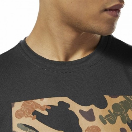 Vīriešu Krekls ar Īsām Piedurknēm Reebok Sportswear Training Kamuflāža Melns image 2