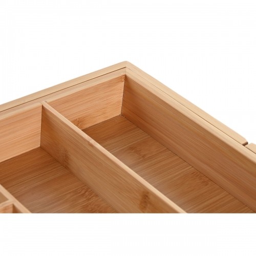 Органайзер для столовых приборов DKD Home Decor Выдвижной 33 x 45,5 x 6,4 cm Натуральный Бамбук image 2