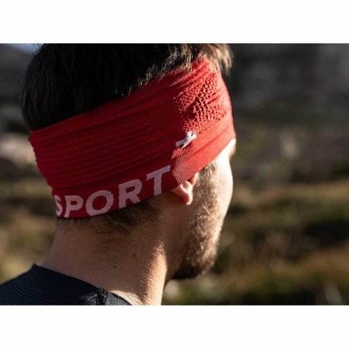 Galvas Saite Sportam Compressport On/Off Tumši Sarkans image 2