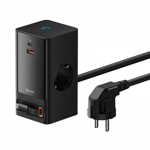 Wall charger | powerstrip Baseus PowerCombo 65W (black) image 2