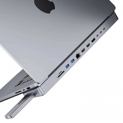 USB-C docking station | Hub for MacBook Pro 16" INVZI MagHub 12in2 with SSD tray (gray) image 2