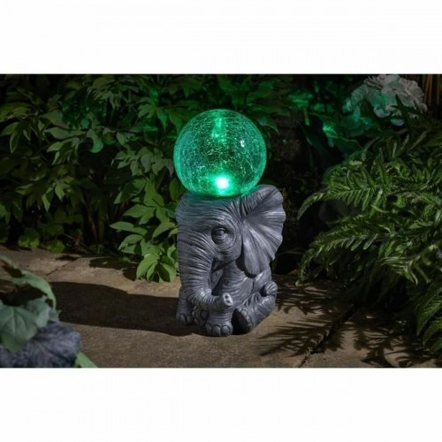 Bigbuy Garden Solārā lampa elephant Balts image 2