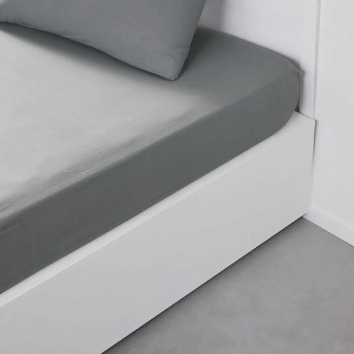 Fitted bottom sheet TODAY Essential Light grey 140 x 200 cm Grey image 2