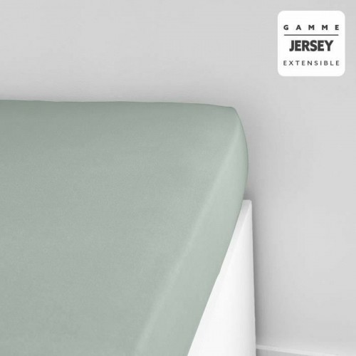 Fitted bottom sheet TODAY Jersey Light Green 140 x 190 cm image 2