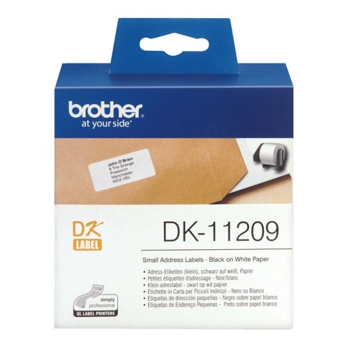 Этикетки для принтера Brother DK-11209 62 x 29 mm Черный/Белый (3 штук) image 2