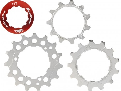 Aizmugurējā ķēde set SunRace SPCS10 11-13-15T 10-speed with lockring metallic image 2