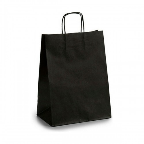 Paper Bag 24 x 12 x 40 cm Black (25 Units) image 2