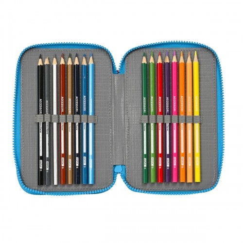 Triple Pencil Case SuperThings Rescue force 12.5 x 19.5 x 5.5 cm Blue (36 Pieces) image 2