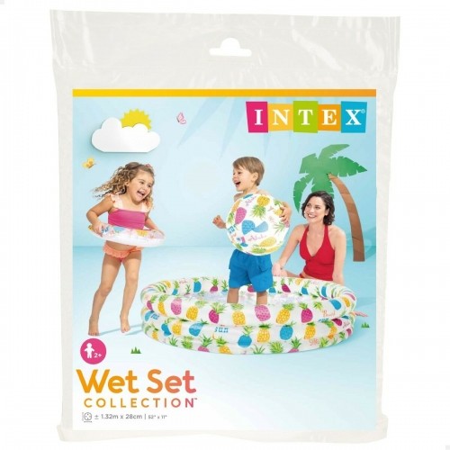 Inflatable Paddling Pool for Children Intex Pineapples Rings 248 L 132 x 28 x 132 cm (12 Units) image 2