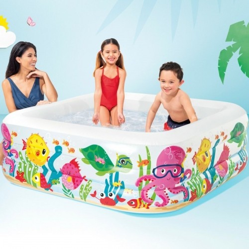 Inflatable Paddling Pool for Children Intex Aquarium 340 L 159 x 50 x 159 cm (3 Units) image 2