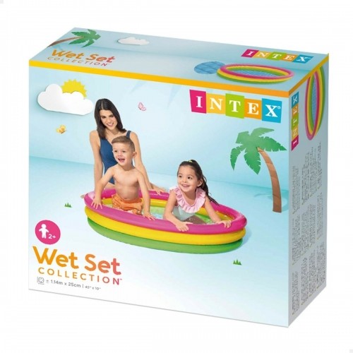 Inflatable Paddling Pool for Children Intex Sunset Rings 131 L 114 x 25 x 114 cm (6 Units) image 2