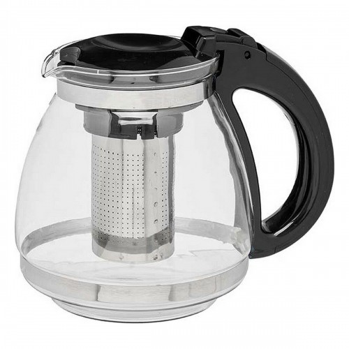 Teapot Transparent Black Plastic Glass 1,5 L (6 Units) image 2