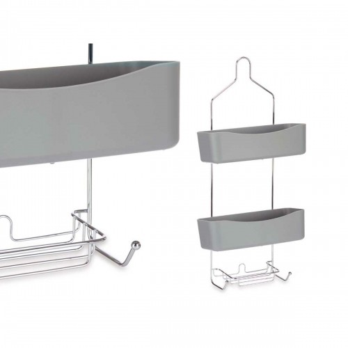 Shower Hanger 28 x 60 x 14 cm Grey Metal Plastic (6 Units) image 2