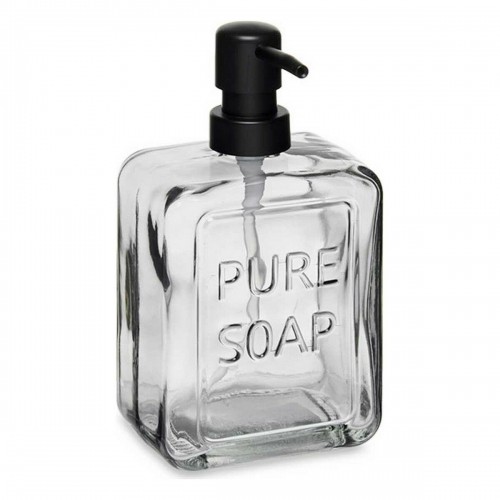 Berilo Дозатор мыла Pure Soap Стеклянный Чёрный Пластик 570 ml (6 штук) image 2