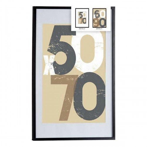 Photo frame 62,5 x 2,5 x 92,5 cm Black Plastic MDF Wood (6 Units) image 2