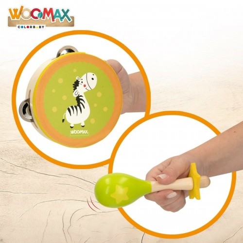 Set of toy musical instruments Woomax Wood 14,5 x 4,5 x 14,5 cm (4 Units) image 2