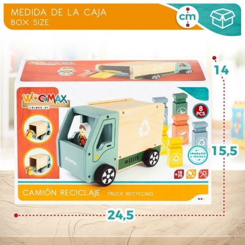 Garbage Truck Woomax Toy 8 Pieces 24 x 15 x 13,5 cm (4 Units) image 2