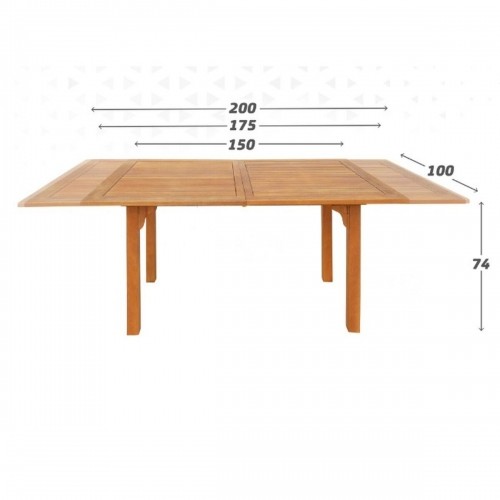 Izvelkams galds Aktive 200 x 74 x 100 cm Akācija image 2